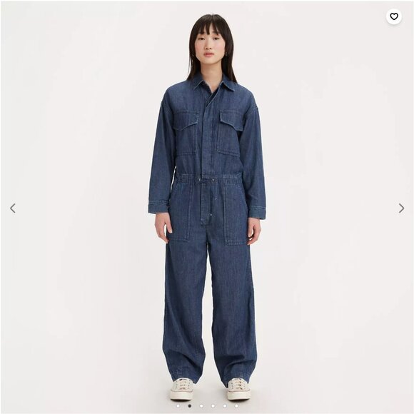 Denim Coveralls Jumpsuit Onepiece - Jeans Vintage Inspired - Picture 2 of 8